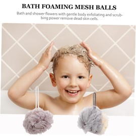 Mikinona 3pcs Bath Shower Loofah Sponge Soft Bath Scrubber Exfoliating Bath Brush High-grade Bathing Tool Mixed Colors