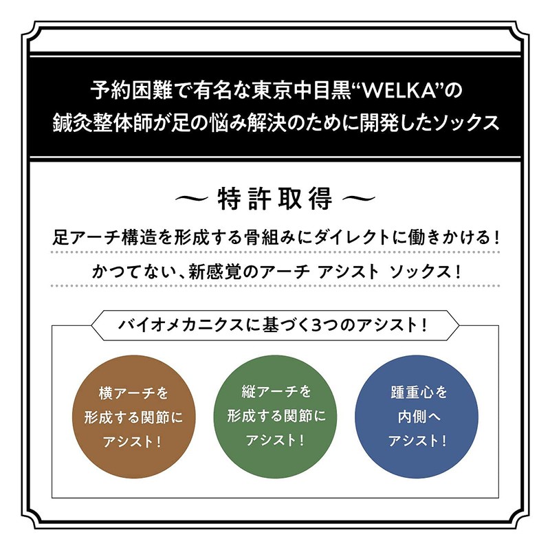 BE ALKA 5 Finger Arch Forming Socks, Black, Medium