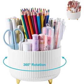 Organizador de Escritorio Giratorio 360 Grados -Organizadores de Maquillaje,Portalapiz para Escritorio,Organizador Multiusos Para Dormitorio, Cocina, Oficina, Etc.…