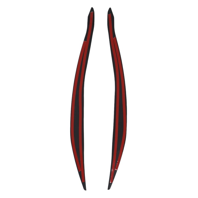 Front Headlight Eyebrow Cover ABS Black Front Headlight Lamp Eyebrow