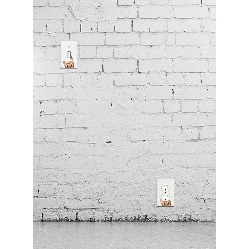 WIRESTER Duplex Outlet Cover Wall Plate/Switch Plate - Orange Tabby