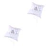 jojofuny 2pcs Wedding Pillow Flower Decoration Elegant Cushion for Ceremony