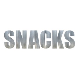 SNACKS Metal Letters Corrugated Galvanized Metal Word Business Sign Home Décor Kitchen Pantry Dining Room Restaurant Decorations (24 Inch)