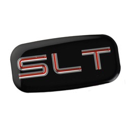 1x SLT Cab Emblem 3D Badge Nameplate Letter Logo Roof Pillar Replacement for 02-07 Yukon Suburban Sierra 03 06 (Chrome/Red)