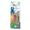 Staedtler 129NC6 Coloured Crayons Thick Pack of 6 Assorted Colours