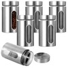 Calolin 6 PCS Stainless Steel Glass Canisters, 32 oz Large
