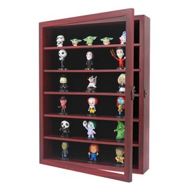 FramePro Shadow Box Frame with Removable Shelves, Deep Memory Box Display Case for Collector, Keepsake Coins Military Medals Pins Wedding Flowers Cherry Finish 12x16