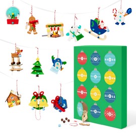 KiwiCo 12 Day Advent Ornaments | Build Your Own Christmas Tree Ornaments | Crackling Fireplace, Spinning Tree, Ringing Bells and More | 2025 Advent Ornaments for Ages 5+