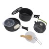 Camping Cookware Portable Nonstick Pot and Pan Set with Kettle