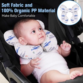 KAKIBLIN Baby Travel Pillow,Upgraded Baby Neck Pillows for Car Seat,Baby Support Pillow,Infant Neck Pillow for Toddler Head and Neck,Newborn Head Support for Car Seat,Pushchair (Whale)