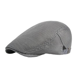 Kingsie Men's Hunting Hat, Mesh Cap, Golf Hat, Plain, UV Protection, Breathable, Outdoor Present, For Spring, Summer, Father's Day, gray (light gray), Free size