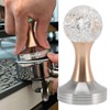 Crystal Ball Coffee Flat Tamper Stainless Steel Base Powder Hammer