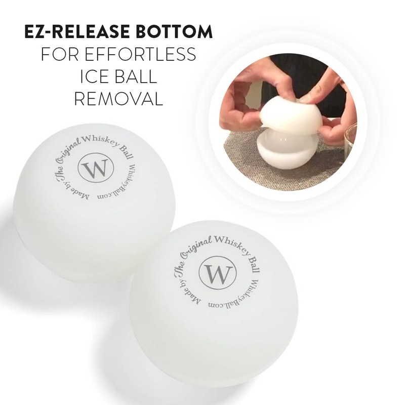 2 Pcs Silicone Golf Ball Ice Mold - 2.5” Ice