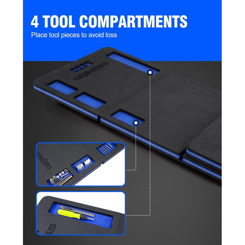 1.1" Extra Thick Foldable Garden Kneeling Pad with Handle &