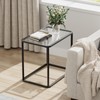 Garden 4 you Glass Side Table, Rectangle End Table with