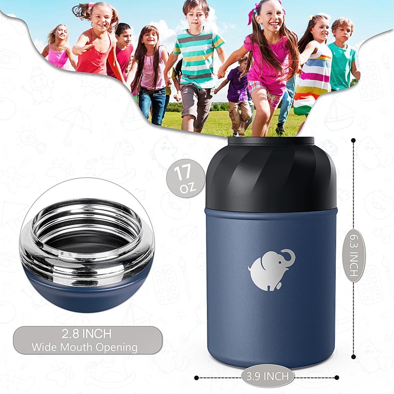 Thermo Food Container - Insulated Food Container with Foldable Fork&