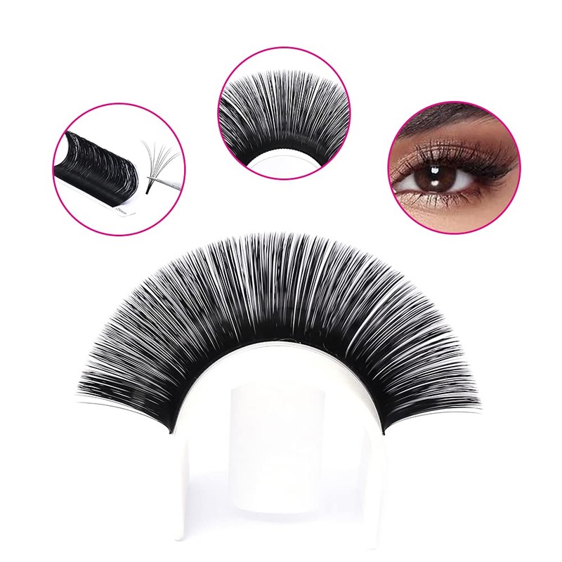 Fadlash Easy Fan 0.03mm-CC-mix9-17 Self-Fanning Lashes for Eyelash Extensions, 12