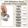 2 Pack Glass Salt and Pepper Shaker with 304 Stainless