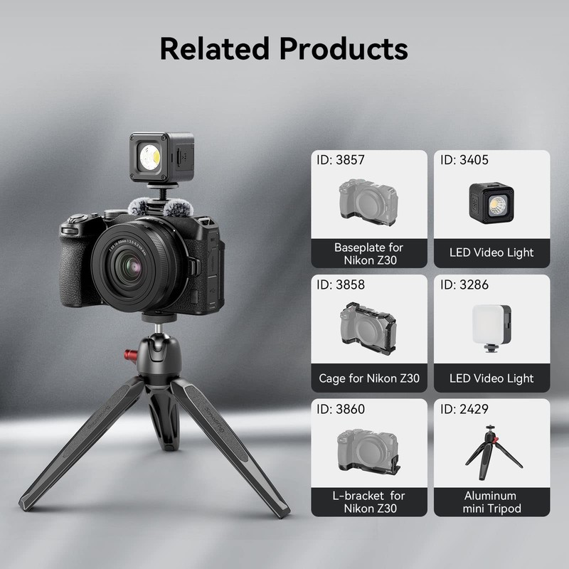 SMALLRIG Windshield with Cold Shoe Adapter for Nikon Z 30