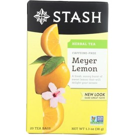 Stash Meyer Lemon Blossom Herbal Tea, Tea Bags, 20-Count Boxes (Pack of 6)