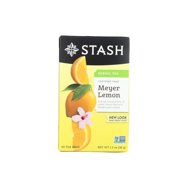 Stash Meyer Lemon Blossom Herbal Tea, Tea Bags, 20-Count Boxes