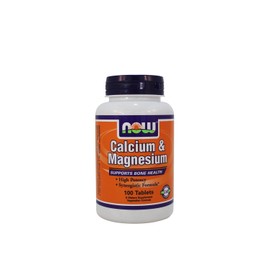 NOW Calcium/Magnesium 1000/500 mg, 100 Tablets (Pack of 3)