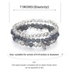Noessla Stackable Crystal Beaded Bracelets for Women Boho Multi Layer