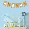 3 PCS Burlap Easter Banner, Rabbit Bunny Garland Banner, Happy