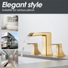 Brushed Gold Waterfall Bathroom Faucet, Sanliv 2-Handle Widespread Bathroom Faucet