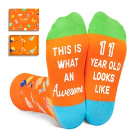 Zmart 11th Birthday Gifts for Girls - Socks for Kids Age 11, Presents for 11 Year Olds, Gift Ideas for 11 Year Old Tween Girls Boys