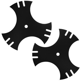 WHMYZHL 375-411 9" x 1/2" Center Hole Star Edger Blade Compatible with S-tens Edger/Craftsman Walk Behind Edger - 3-Ppoint Star-Slotted Blade (2 Pack)