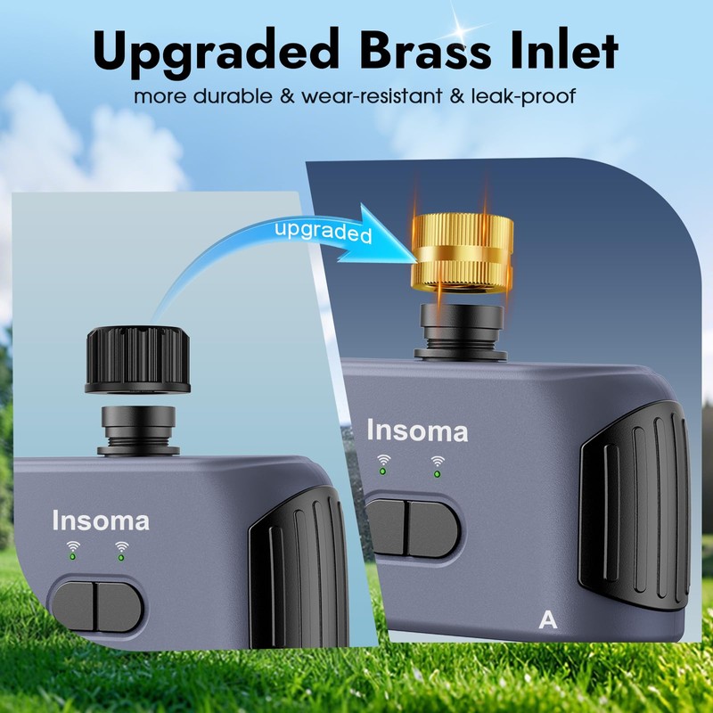 WiFi Water Timer for Garden Hose with Brass Inlet,Smart Hose