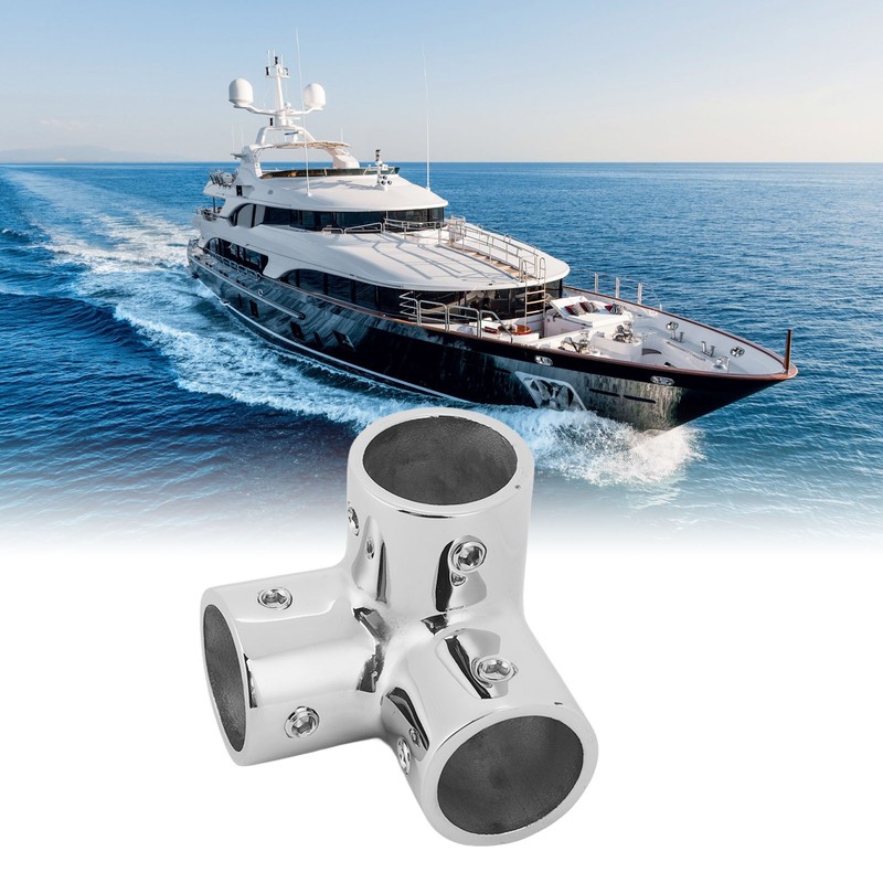 Boat Handrail Tee Connector 316 Stainless Steel Heavy Duty Pipe
