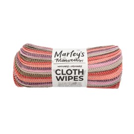 Marley's Monsters Reusable Cloth Wipes - 24 Count Pack - Washable, Cotton, Paperless Wipes (Gloaming)
