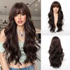 Esmee Long Wavy Brown Wigs for Women Natural Synthetic Hair