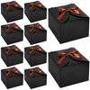 VGOODALL 10PCS Gift Candy Boxes, Black Treat Box with Ribbon