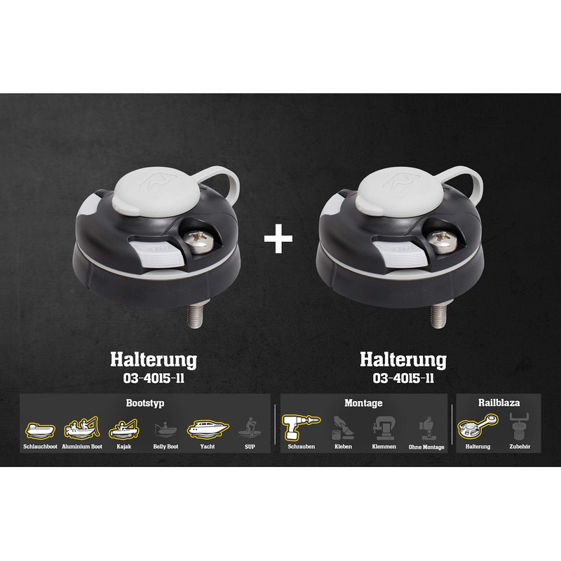 Railblaza 03400111 StarPort Mount (Pack of 2) - Black