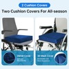 NAJOFAN Large Wheelchair Cushion, Soft Velvet Cover, 3inch Thick Memory