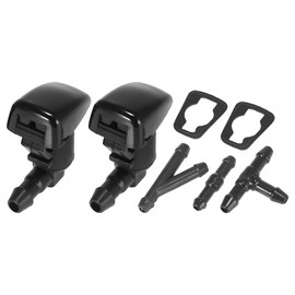 ACROPIX Front Windshield Washer Nozzles Fit for Lincoln MKX with Hose Connector - Pack of 5 Black