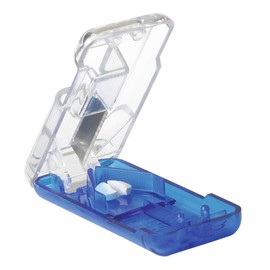 EZY DOSE EZY DOSE Pill Cutter and Splitter with Dispenser, Daily Usage, Safely Cut Pills, Vitamins, Tablets, Accurate and Easy Cutting, Stainless Steel Blade, Travel Sized, Colors May Vary, BPA Free