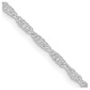 Diamond2Deal Sterling Silver Rhodium-plated 2mm Loose Rope Chain Necklace 16"