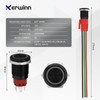 KERWINN 16MM Latching Push Button Switch with Light Reset Self-Locking