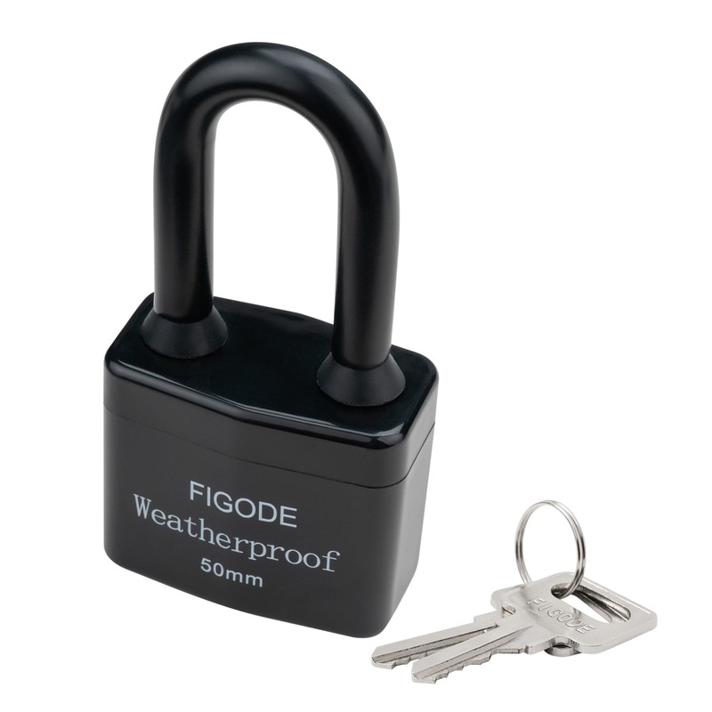 FIGODE® Outdoor Waterproof Padlock, Large Heavy Duty Sturdy Covered Laminated