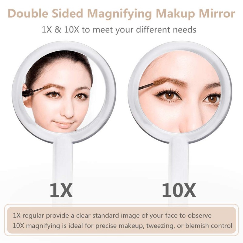Gotofine 1X & 10X Magnifying Double Side Hand Makeup Mirror