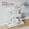 Hoctieon 3 Tier Console Table with Open Wood Shelves, Decorative