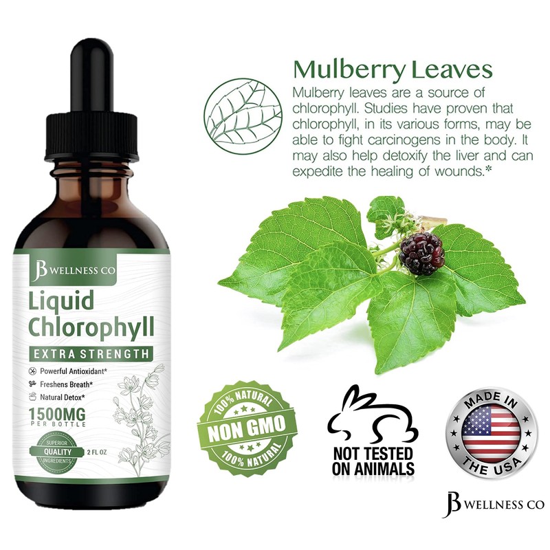 [2-Pack] Liquid Chlorophyll Drops - All-Natural Concentrate – Immune System