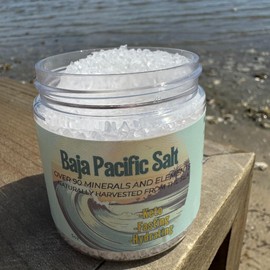 Coarse Sea Salt | Baja 5oz Jar | Trace Minerals, Cooking, Finishing | Contains Magnesium Potassium Electrolytes