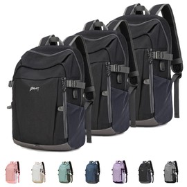 BESMART Travel Backpack for Women & Men, Lightweight Backpacks with USB Charging Port in 3 Size, TSA 13.5/15.6/17.3 inch Laptop Backpack, Casual Hiking Daypack for Camping Weekender Business Outdoor