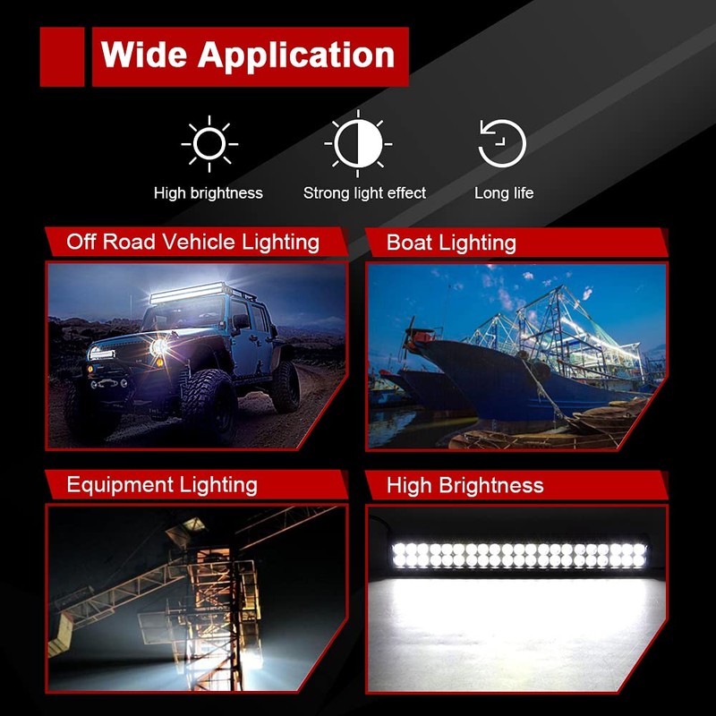 Willpower 12 Inch 72W Led Light Bar Flood Spot Combo