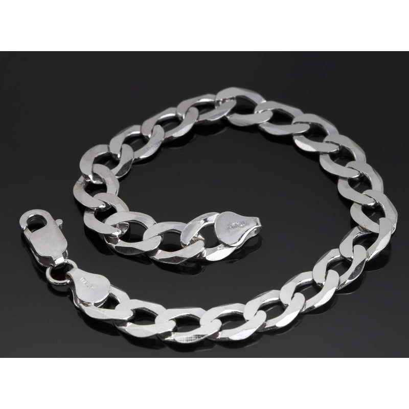 AKA Gioielli® - Men's Bracelet Genuine 925 Silver Rhodium-Plated -